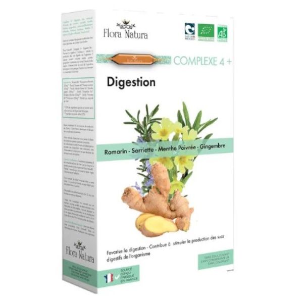 Flora Natura - Complexe 4+ digestion - 20 ampoules