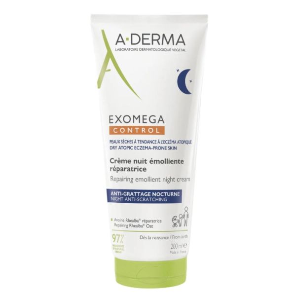 Aderma - Exomega Control Crème nuit émolliente réparatrice - 200ml