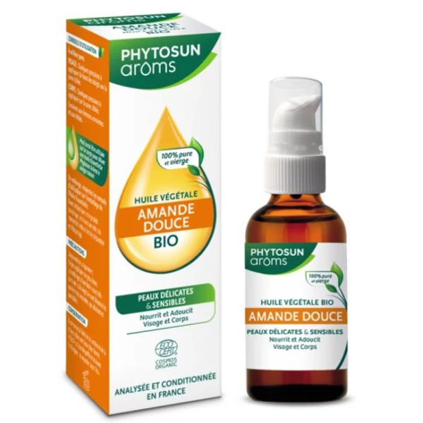 Phytosun Arôms - Huile végétale amande douce bio - 50mL