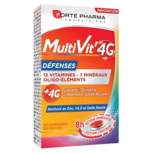 Forté Pharma - MultiVit' 4G défenses - 30 comprimés
