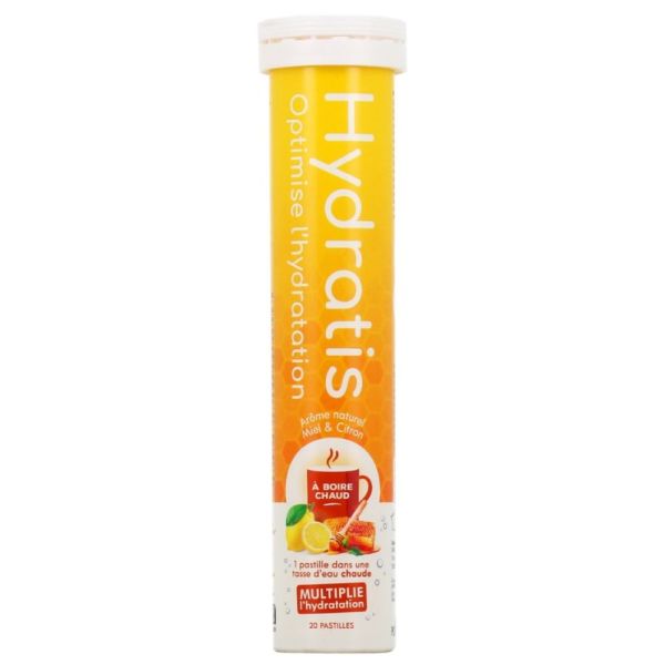 Hydratis - Pastilles d'hydratation arôme miel citron - 20 pastilles