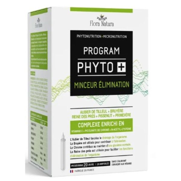 Flora Natura - Program Phyto+ Minceur élimination - 20 ampoules