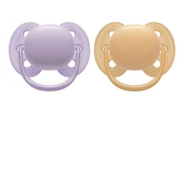 Avent - Ultra Soft 2 Sucettes Orthodontiques Silicone 6-18 Mois