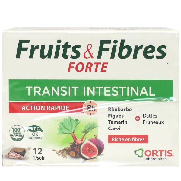 Fruits et Fibres transit intestinal -  12 cubes à mâcher
