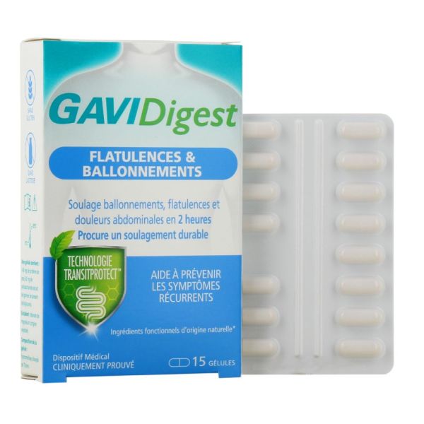 GAVIDigest - Flatulences et ballonnements - 15 gélules