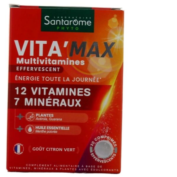 Santarome - Vita Max Multivitamines 20 Comprimés Effervescents