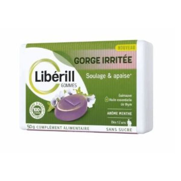 Liberill - Gommes gorge irritée arôme menthe - 50g