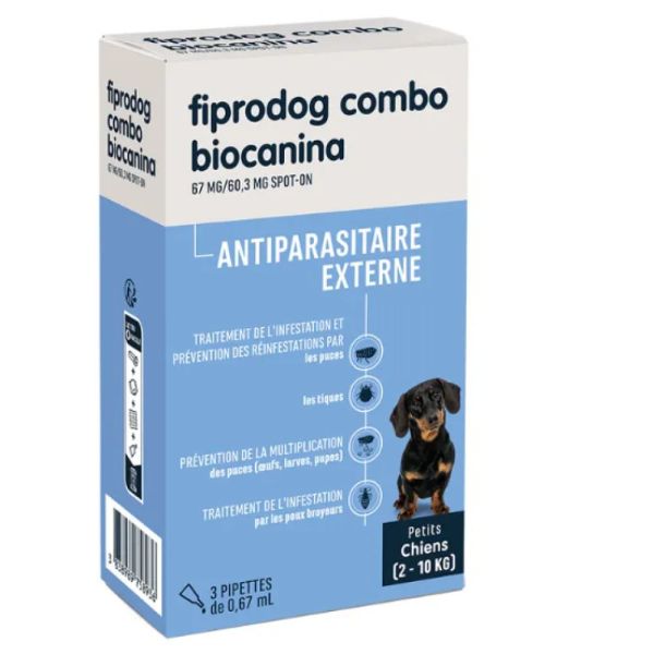 Biocanina - Fiprodog combo 2 - 10kg - 3 pipettes