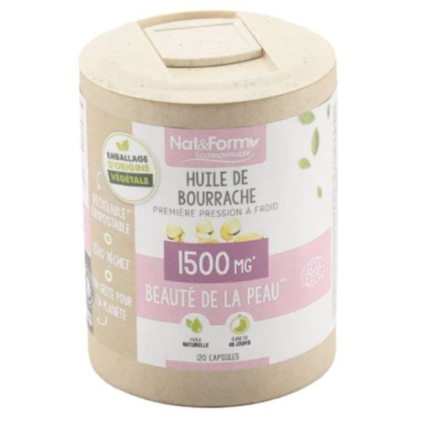 Nat & Form - Huile de bourrache - 120 capsules