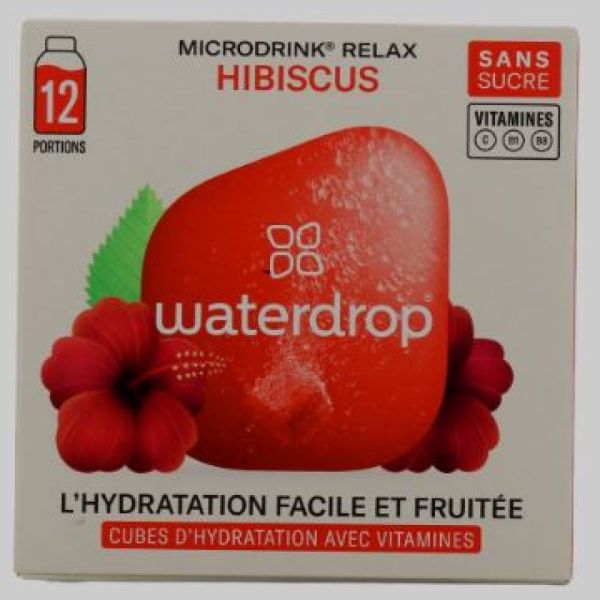 waterdrop - microdrink relax hibiscus sans sucre - 12 portions