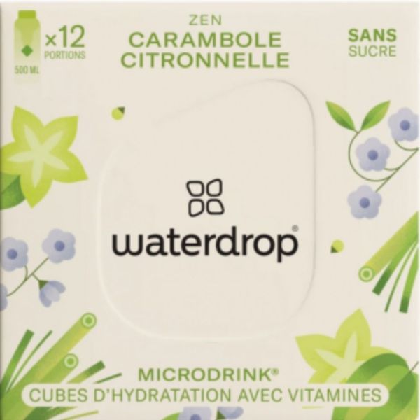 Waterdrop - Microdrink cubes d'hydratation carambole citronnelle - 12 portions