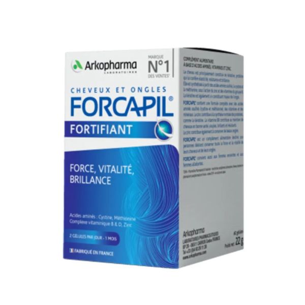 Forcapil - Fortifiant  cheveux et ongles affaiblis - 60 gélules