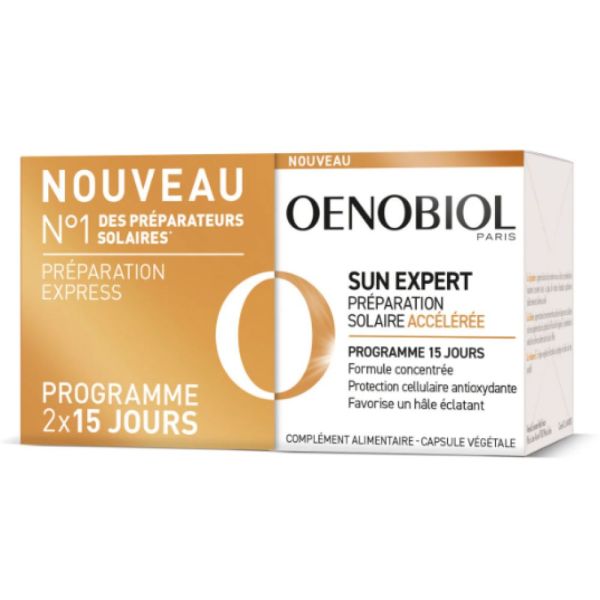 Oenobiol - Sun expert préparateur solaire accélérée - programme 2 mois - 30 capsules