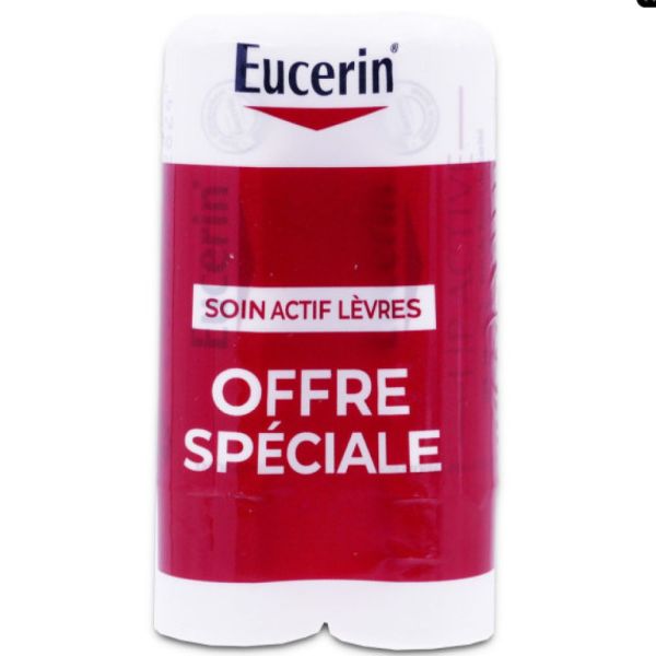 Eucerin - Lip Active Soin actif des lèvres - Lot de 2 sticks