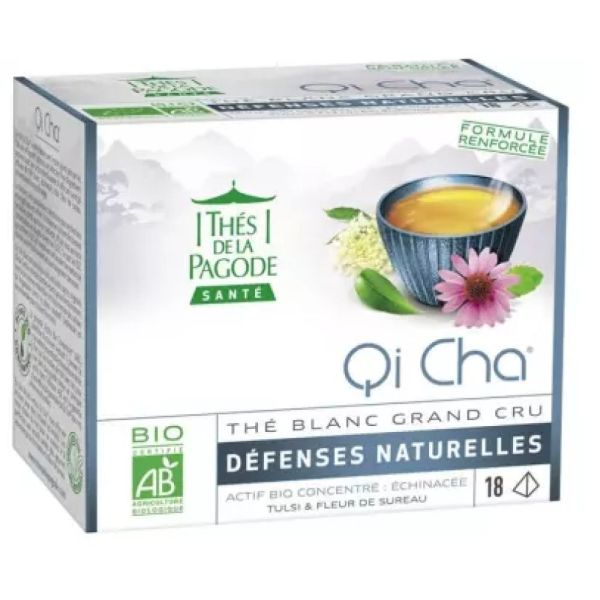 Thés De La Pagode - Qi Cha Thé Blanc Grand Cru Défense Naturelles - 18 Sachets