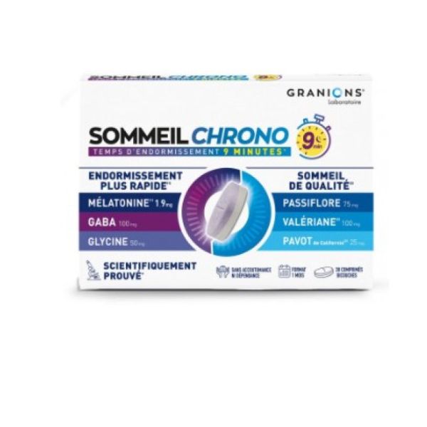 Granions - Sommeil chrono - 30 comprimés bicouches