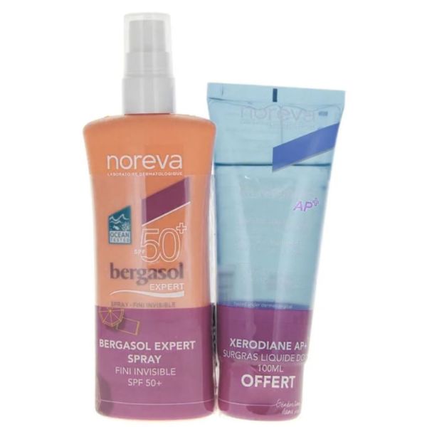 Noreva - Spray bergasol SPF50+ - Surgras liquide doux 100mL