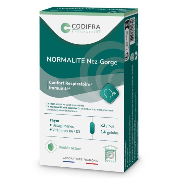 Codifra - Normalite Nez-Gorge - 14 gélules