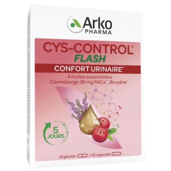 Arkopharma - Cys-Control Flash - 10 gélules + 10 capsules