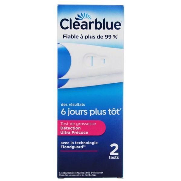 Clearblue - Test de grossesse détection ultra précoce - 2 tests