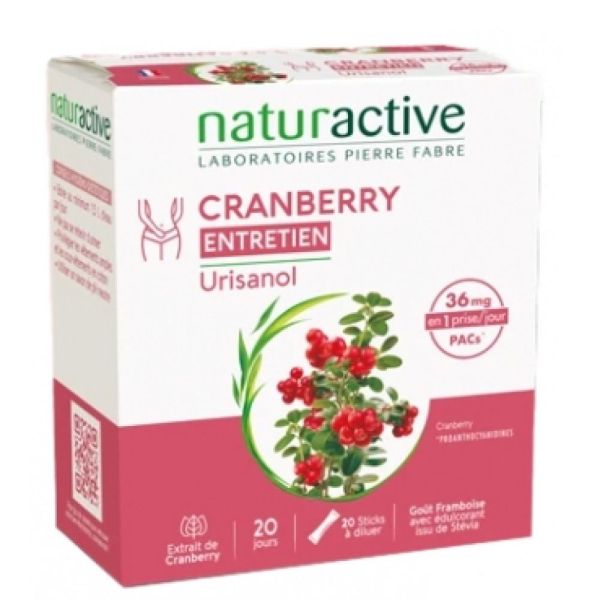 Naturactive - Cranberry entretien - 20 sticks à diluer