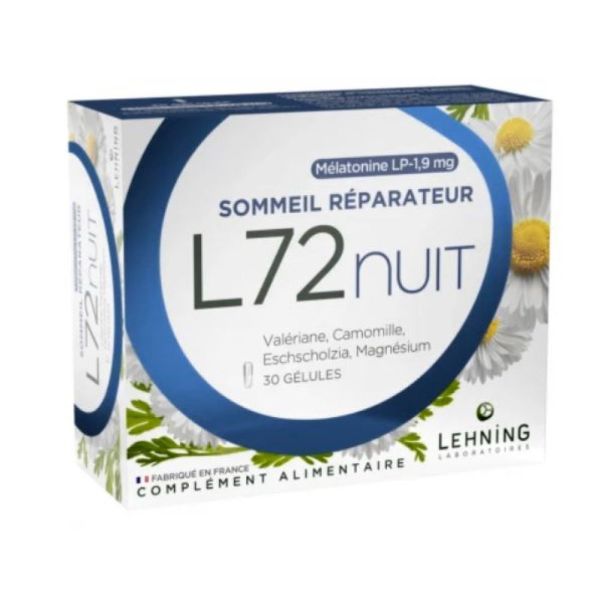 Lehning - Sommeil réparateur L72 Nuit - 30 gélules