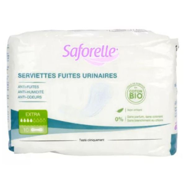 Saforelle - Serviettes Fuites Urinaires  Extra - X10