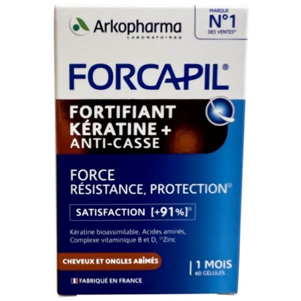 Arkopharma - Forcapil fortifiant kératine + anti casse - 60 gélules