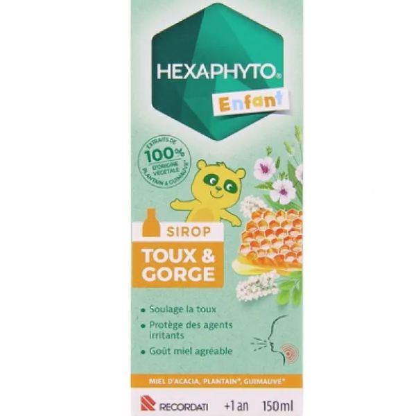 Hexaphyto - Sirop toux & gorge enfant +1an - 150 mL