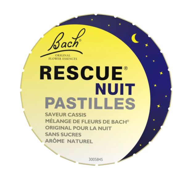 Fleurs de Bach - Rescue nuit pastilles saveur cassis - 50g