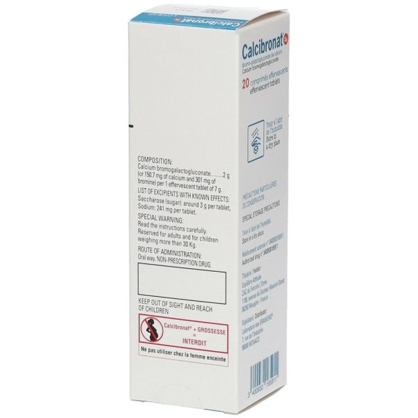 CALCIBRONAT 2 g - 20 comprimés effervescents