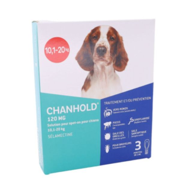 Clément Thékan - Chanhold 120mg pour chiens 10,1-20kg - 3 pipettes