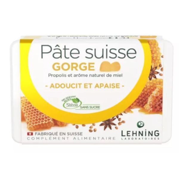 Pâte Suisse - Propolis & Miel Sans Sucre - 40 Gommes